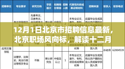 北京最新招聘信息动态解读，职场风向标，十二月一日招聘趋势分析