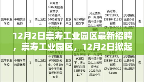 崇寿工业园区掀起招聘热潮，引领产业新纪元启动招募活动！