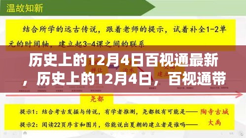 历史上的百视通带你探寻不平凡的日子，探寻那些发生在12月4日的重大事件！