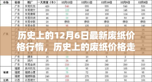 废纸价格走势分析，历史上的12月6日最新行情回顾与趋势预测