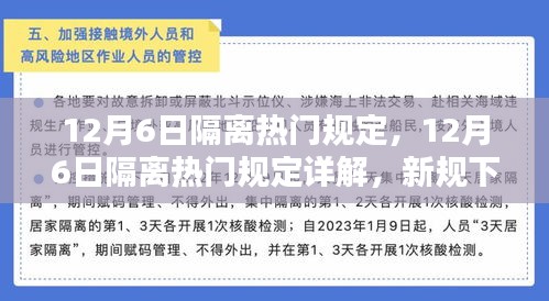 新规下的生活指南，详解隔离热门规定