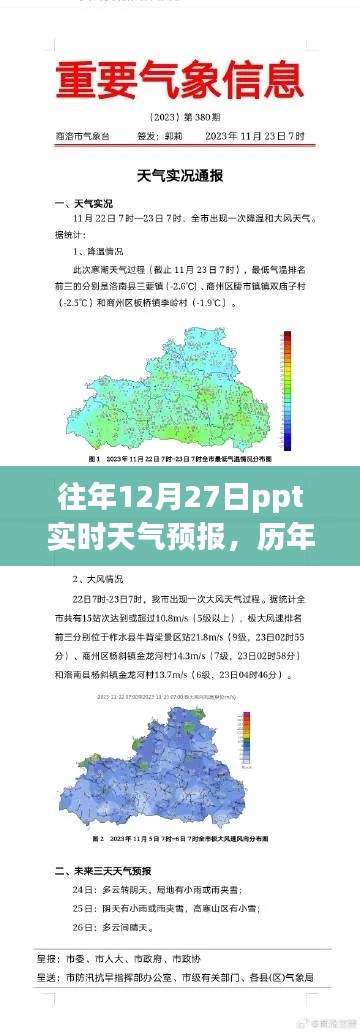 历年12月27日PPT实时天气预报分析与展望回顾