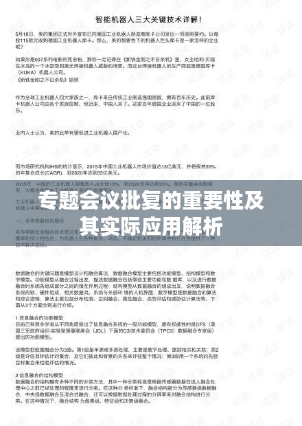 专题会议批复的重要性及其实际应用解析