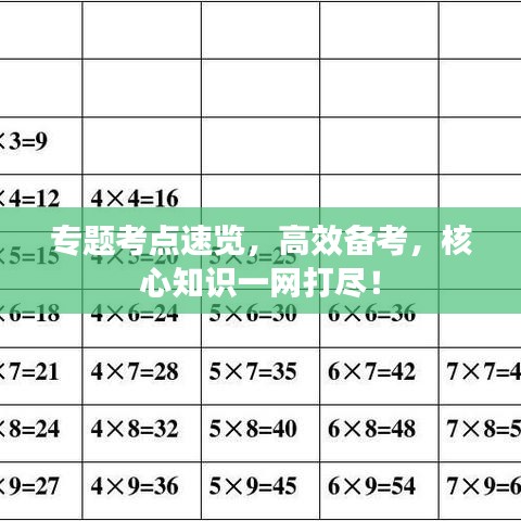 专题考点速览，高效备考，核心知识一网打尽！