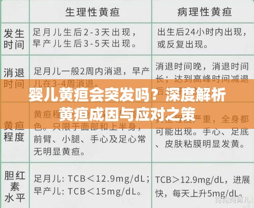 婴儿黄疸会突发吗？深度解析黄疸成因与应对之策