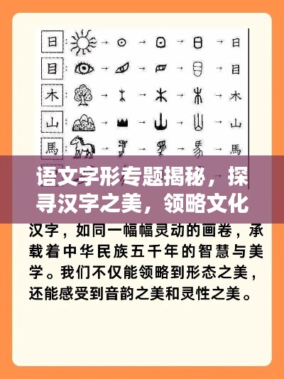 语文字形专题揭秘，探寻汉字之美，领略文化精粹