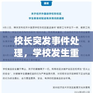 校长突发事件处理，学校发生重大事件校长擅离职守不按规定报告 