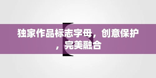 独家作品标志字母，创意保护，完美融合