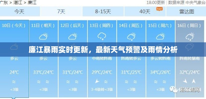 廉江暴雨实时更新，最新天气预警及雨情分析