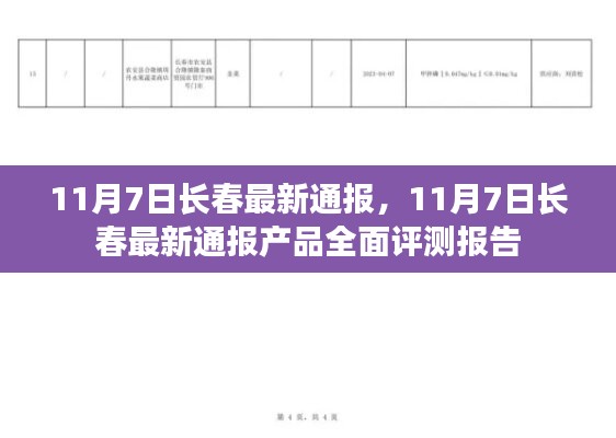 长春最新通报产品全面评测报告出炉，最新进展与深度分析（附报告）