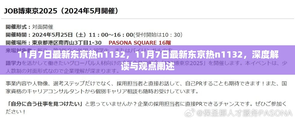 11月7日最新东京热n1132，11月7日最新东京热n1132，深度解读与观点阐述