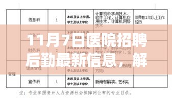 11月7日医院后勤岗位招聘趋势深度解析，多元视角下的最新信息与展望