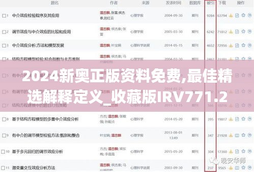 2024新奥正版资料免费,最佳精选解释定义_收藏版IRV771.22