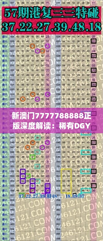 新澳门7777788888正版深度解读：稀有DGY751.52版综合计划鉴赏