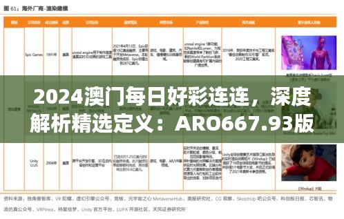 2024澳门每日好彩连连，深度解析精选定义：ARO667.93版日常解读