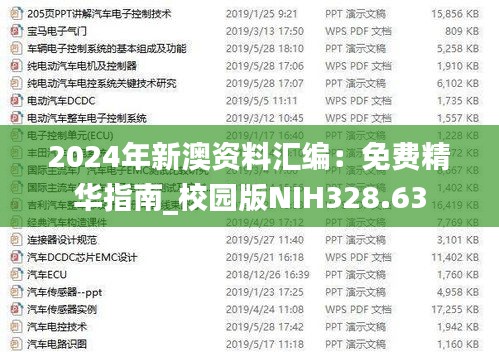 2024年新澳资料汇编：免费精华指南_校园版NIH328.63