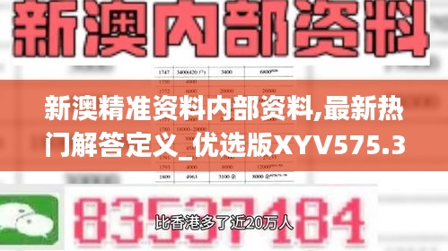 新澳精准资料内部资料,最新热门解答定义_优选版XYV575.32