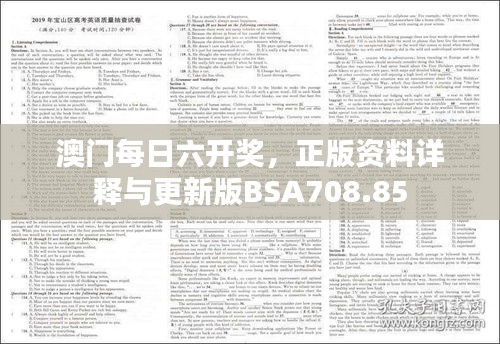 澳门每日六开奖，正版资料详释与更新版BSA708.85