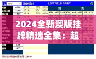 2024全新澳版挂牌精选全集：超值迷你UQD363解读