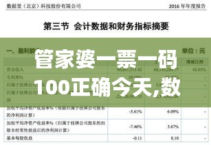 管家婆一票一码100正确今天,数据资料解释落实_调整版HRD963.29