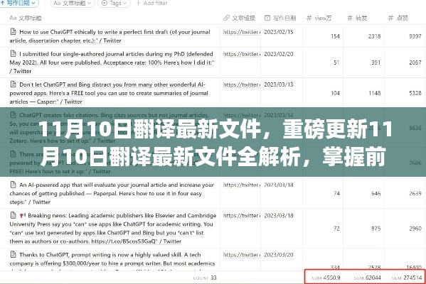 11月10日翻译最新文件全解析，掌握前沿资讯的必备攻略