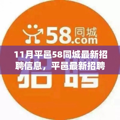 平邑最新招聘揭秘，11月58同城求职攻略与招聘信息汇总