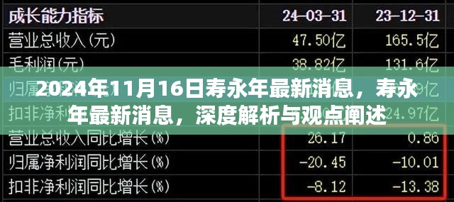 深度解析与观点阐述，寿永年最新消息（2024年11月16日最新动态）