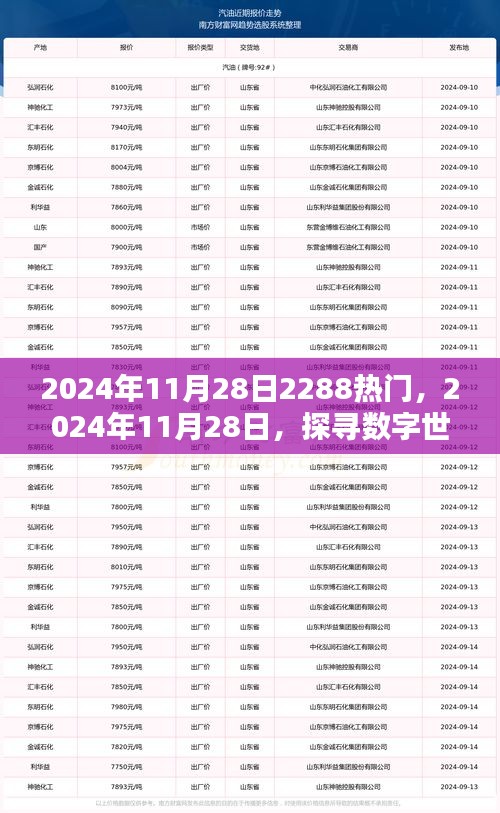 探寻数字世界新星，2288的崛起与影响在2024年11月28日的显现