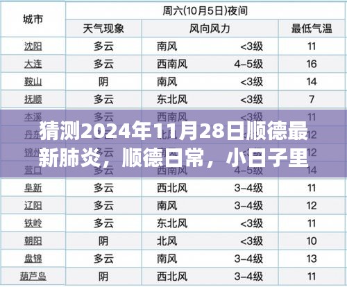 顺德日常，明日之疫猜想与温情相伴的温情抗疫之路猜测（2024年11月28日）