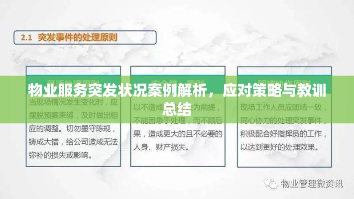 物业服务突发状况案例解析，应对策略与教训总结