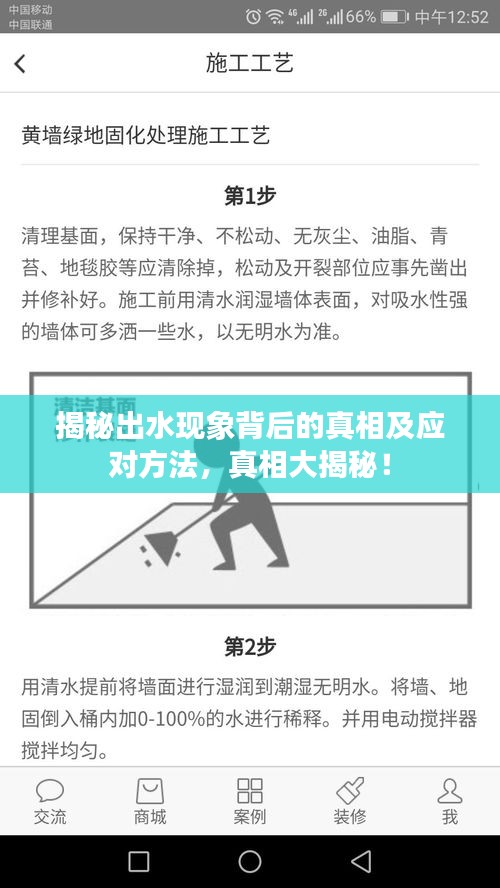 揭秘出水现象背后的真相及应对方法，真相大揭秘！