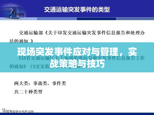 现场突发事件应对与管理，实战策略与技巧