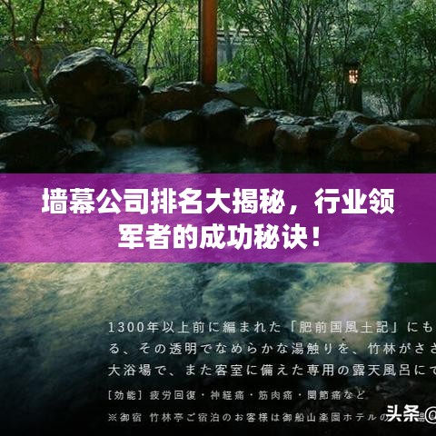 墙幕公司排名大揭秘，行业领军者的成功秘诀！