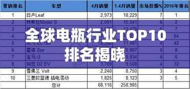 全球电瓶行业TOP10排名揭晓